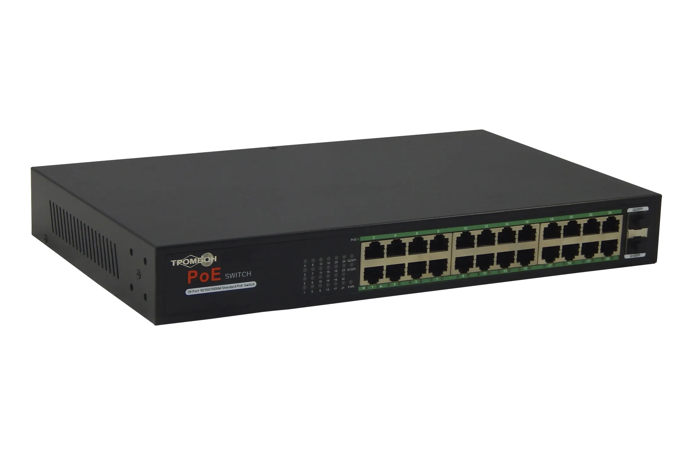 КСетевой коммутатор Тромбон IP-К24 вид сбоку