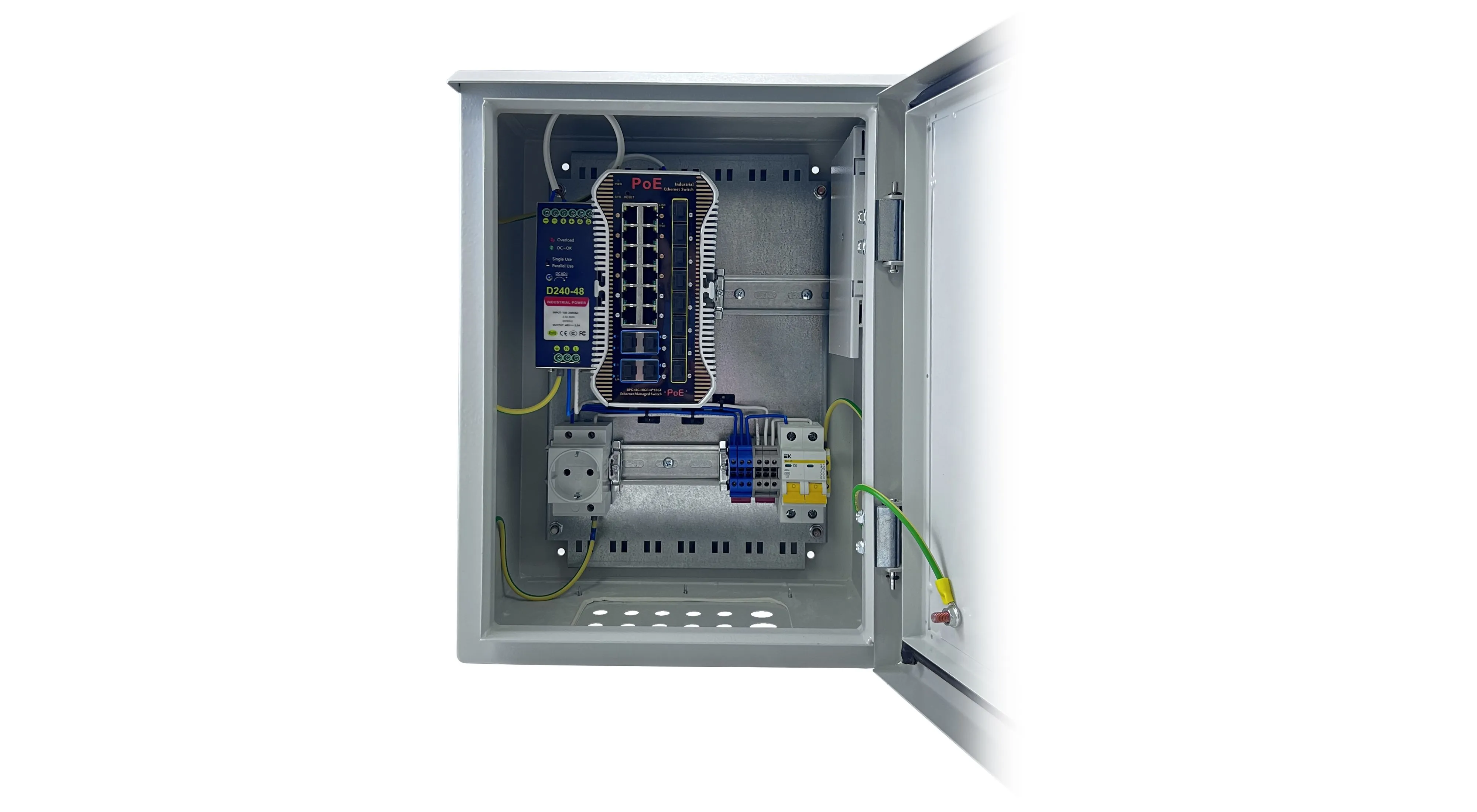 Управляемый PoE Коммутатор Уличный гигабитный, 8PoE + 4LAN + 12SFP, CO-SBOXP511M
