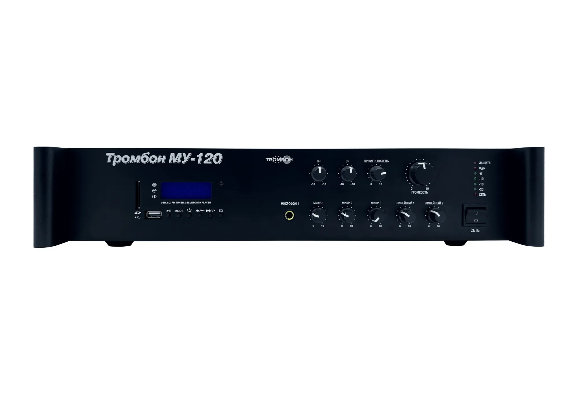 Усилитель музыкальный Тромбон МУ-120 с установленным креплением для 19