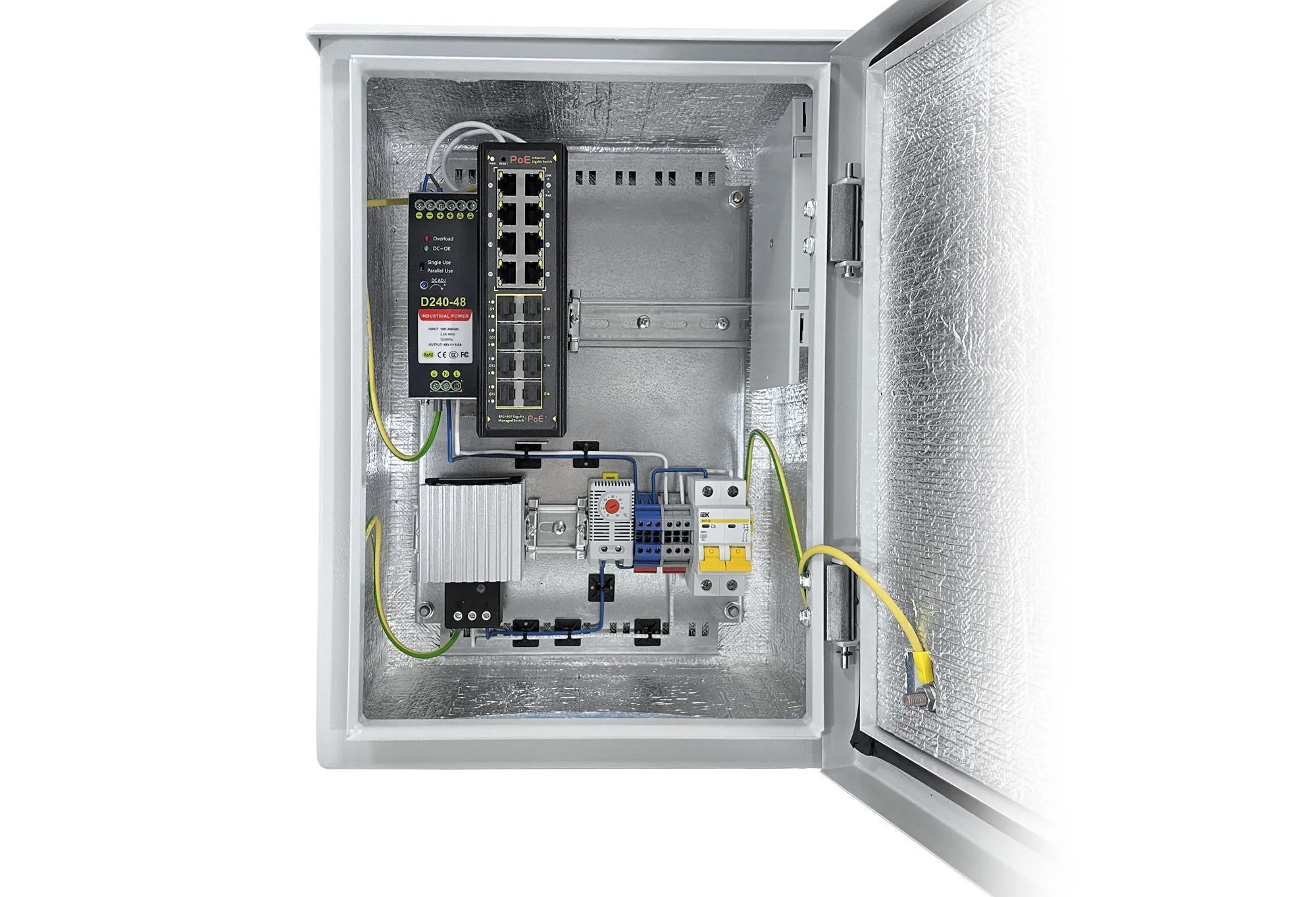 Управляемый PoE Коммутатор Уличный гигабитный, 8PoE + 8SFP, CO-SBOXP510M-H