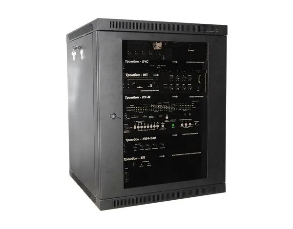 Шкаф телекоммуникационный ТШ-156060Ч1 настенный 15U на 4 приборов