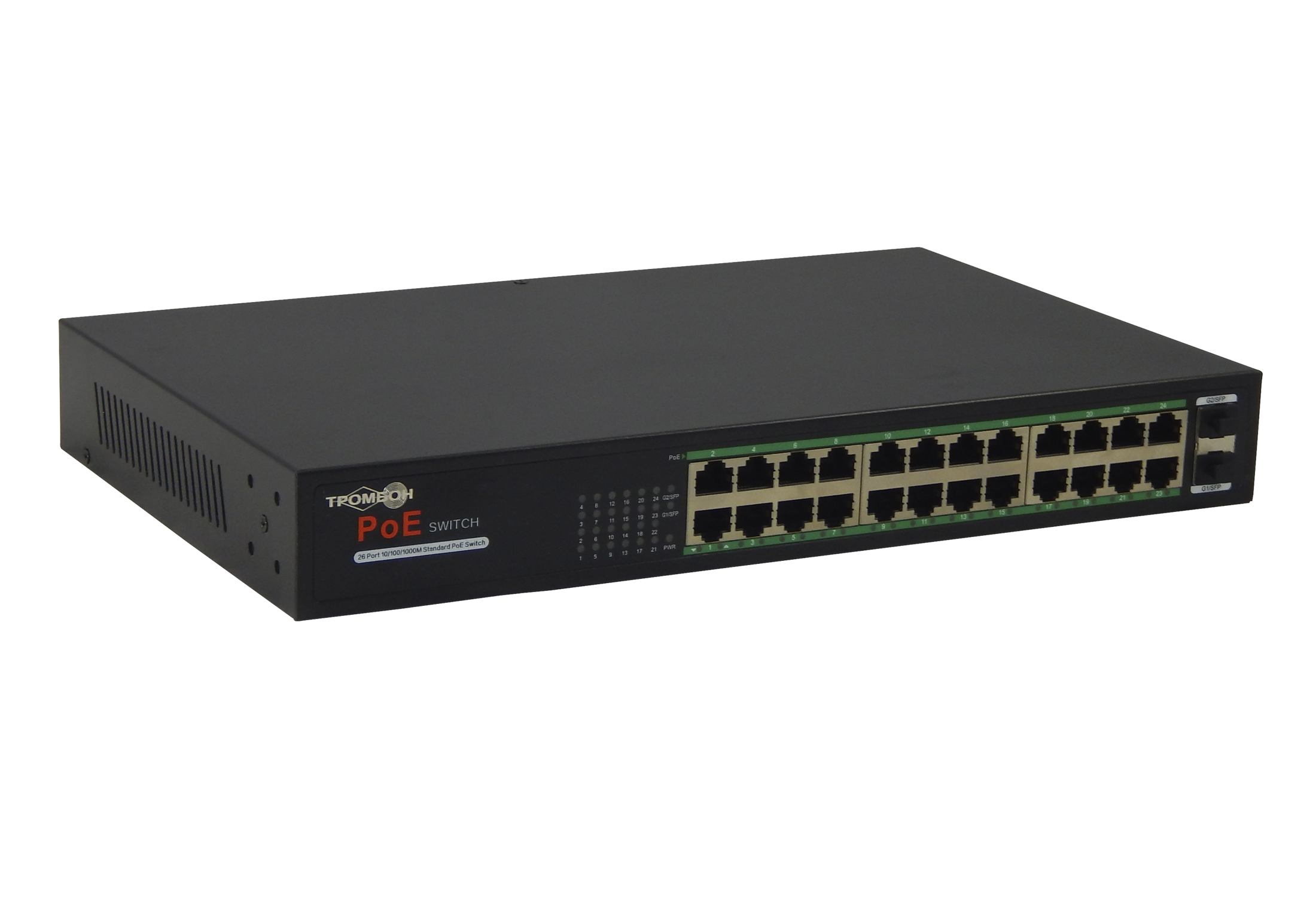 КСетевой коммутатор Тромбон IP-К24 вид сбоку